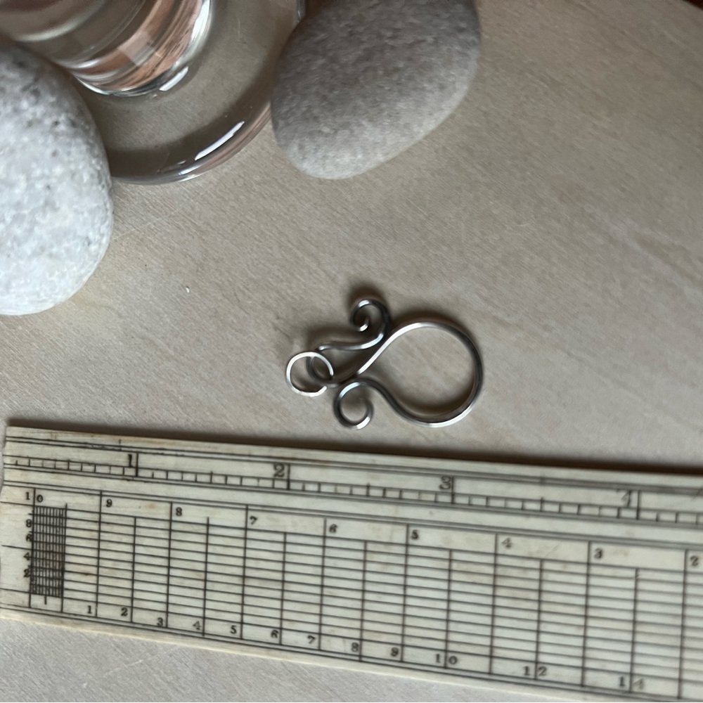 Sterling Silver Scroll Charm Holder Pendant - Picture 2 of 5